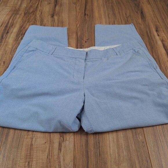 J Crew 100% cotton womens blue pants size 14 - Picture 1 of 6